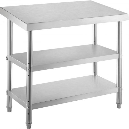 Vevor Commercial Stainless Steel Table Bbq Prep Table 48x18x33in ...