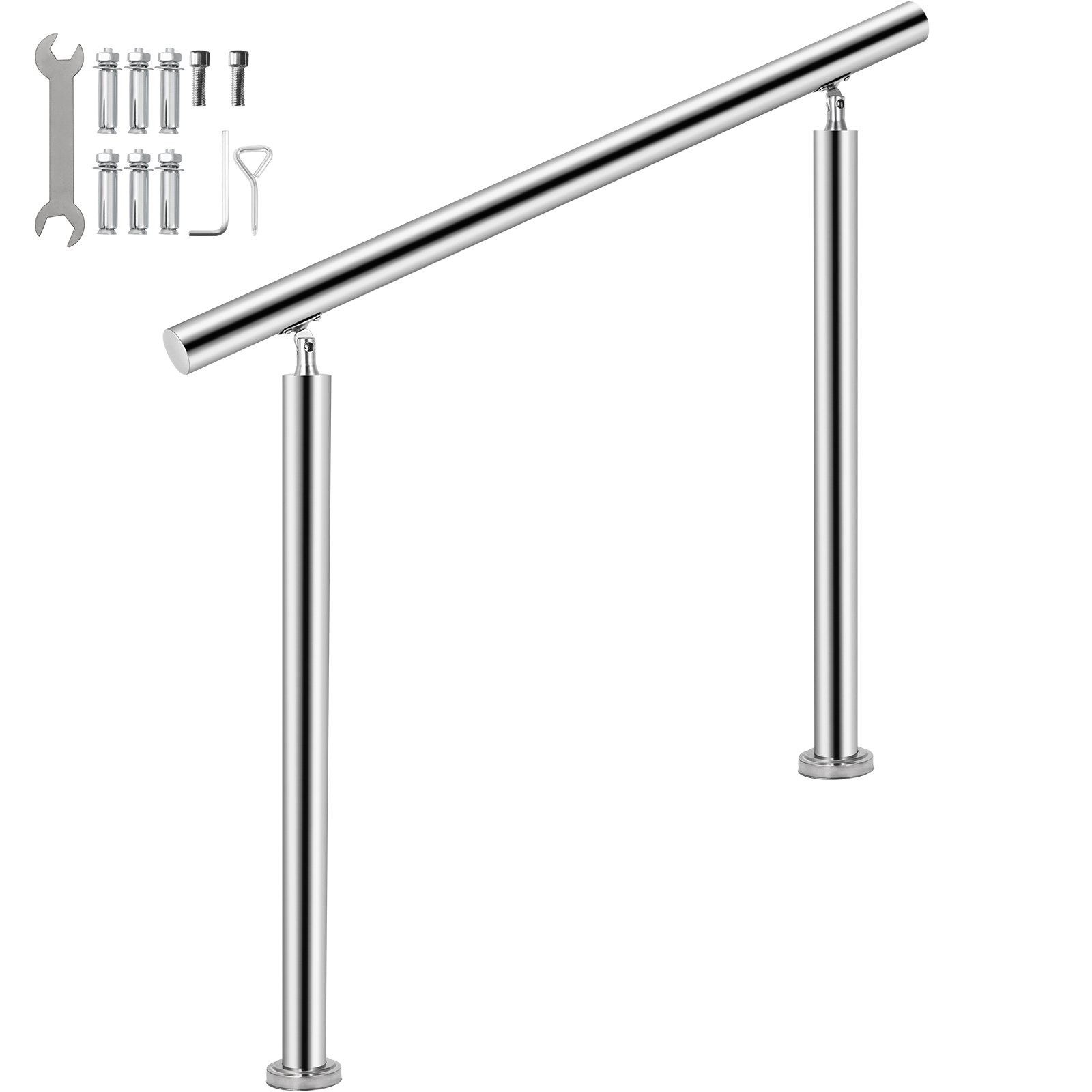VEVOR Stainless Steel Handrail 551LBS Load Handrail for Outdoor Steps 39x34" Outdoor Stair