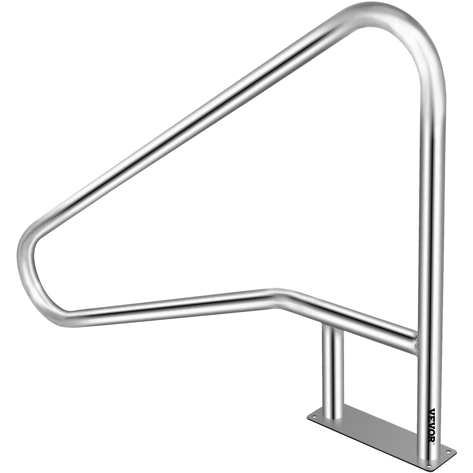 Pool Handrail 55 X 32 Swimming Pool Stair Rail 304 Stainless Steel Rustproof 250lbs Load Capacity Pool Handrail For Inground Pool With Blue Grip Cover P 16961508