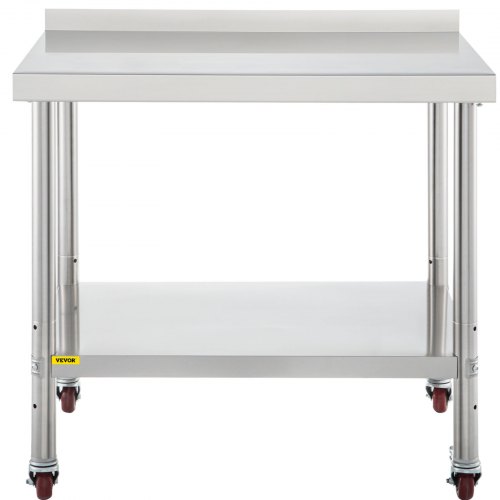 VEVOR Stainless Steel Prep Table, 30 X 24 X 35 Inch, 440lbs Load ...