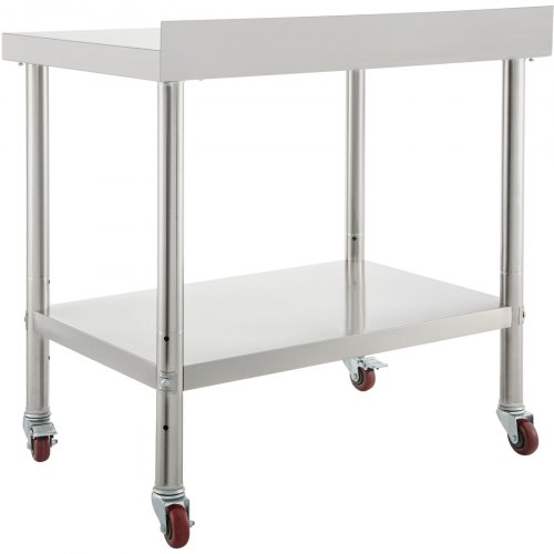 VEVOR Stainless Steel Prep Table, 30 X 24 X 35 Inch, 440lbs Load ...