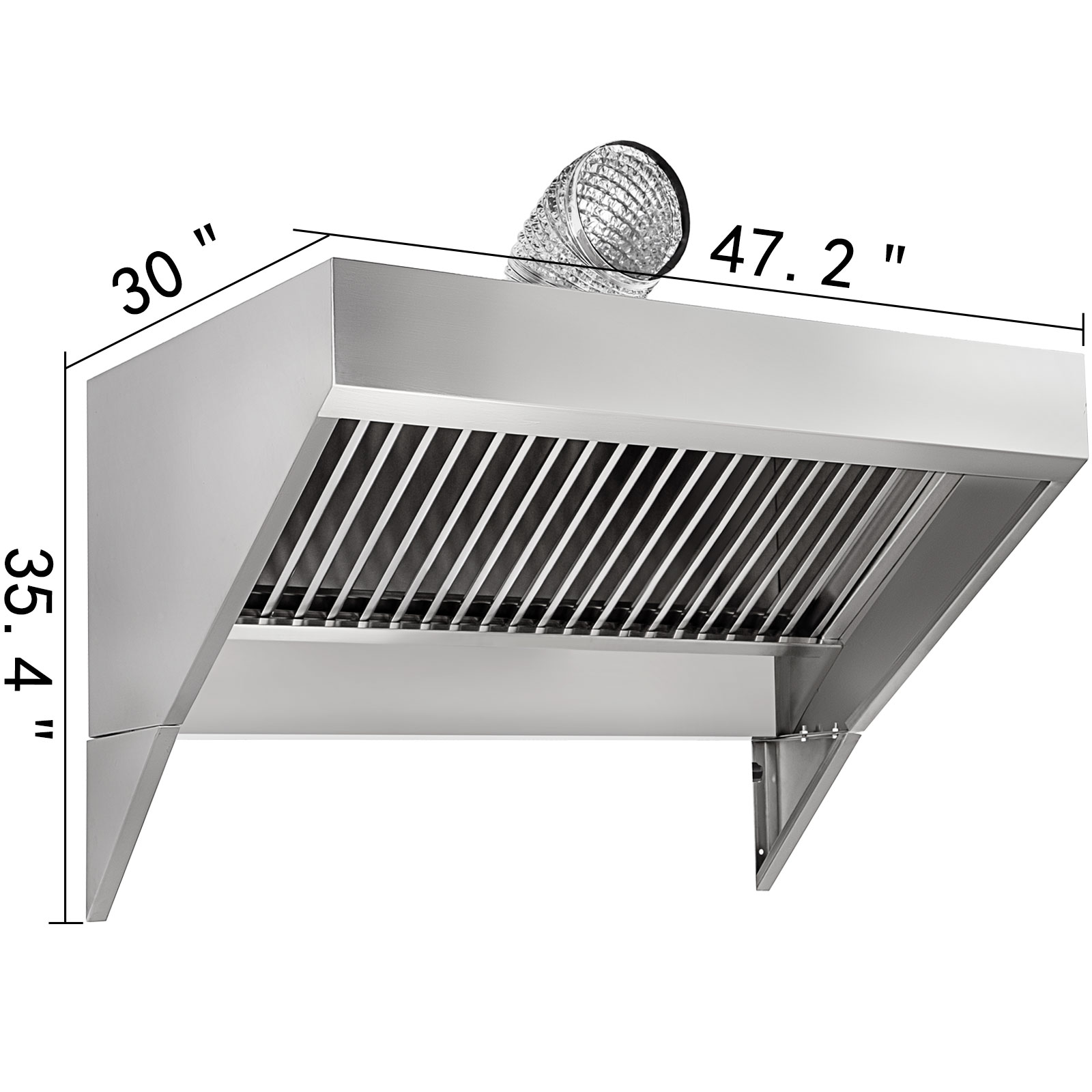 Food Truck Trailer Concession Hood 4 X30 Commercial Kitchen 430   Concession Hood Exhaust M100 8 