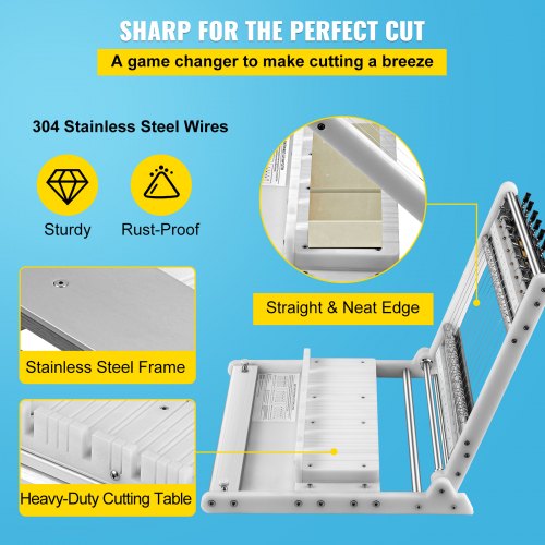 VEVOR Multi Soap Cutter Soap Making Loaf Cutter Cuts 115 Bars