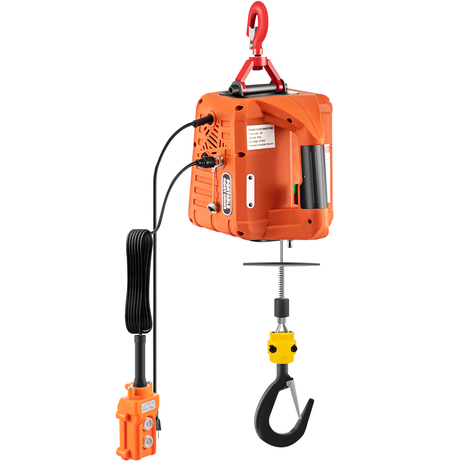 VEVOR 3in1 Electric Hoist Winch, 1100lbs Portable Electric Winch
