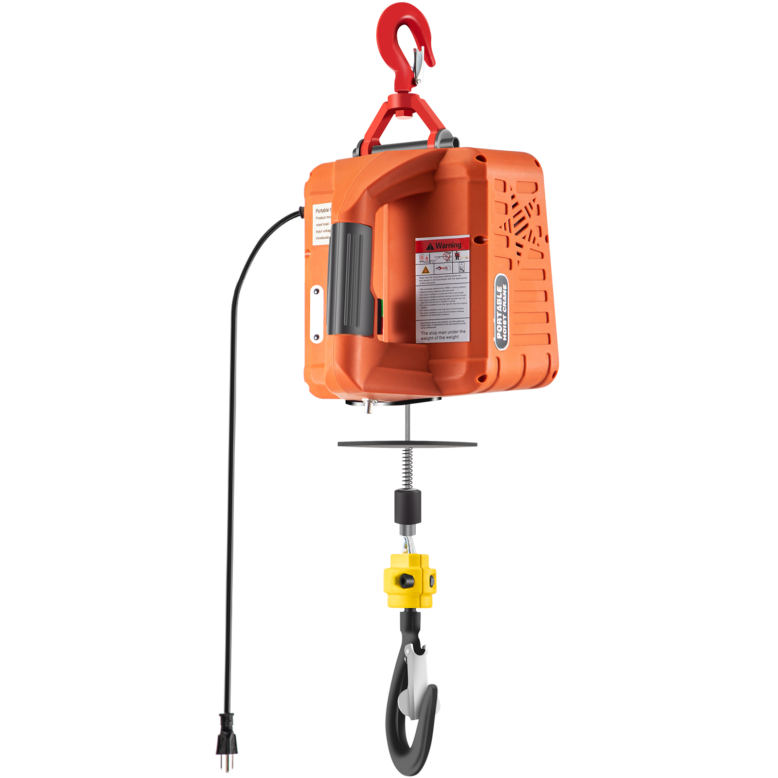 VEVOR Electric Hoist Winch, 1100lbs Portable Electric Winch, 1500W 110V