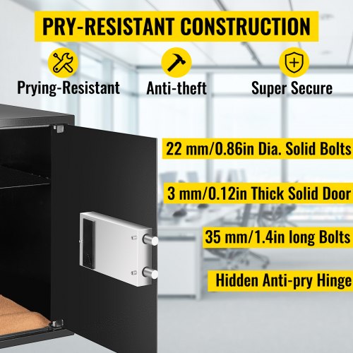 VEVOR Security Safe 2 Cubic Feet Electronic Safe Box with Electronic