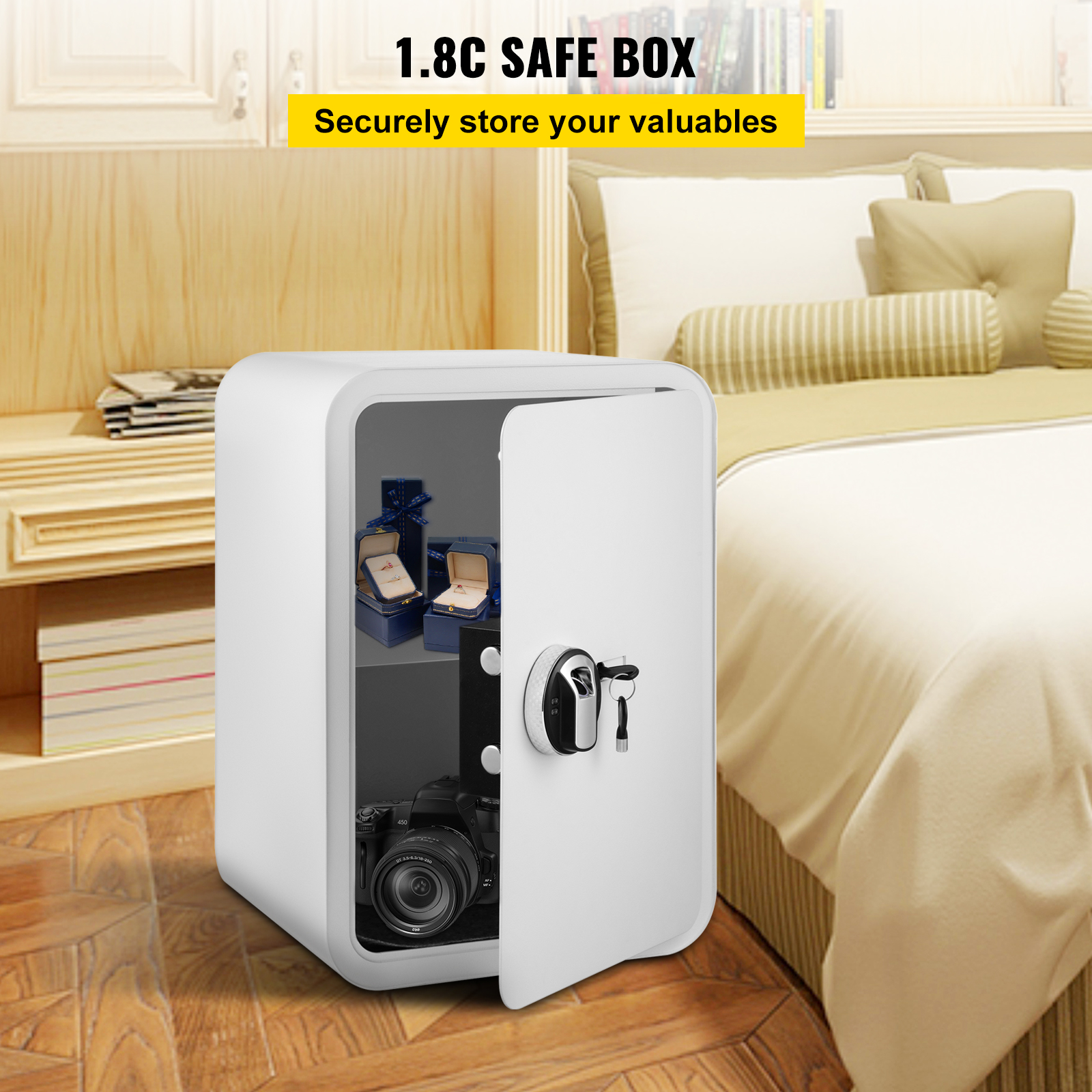 VEVOR Safe Box Lock Security 1.8 Cubic Feet Cash Box with Removable