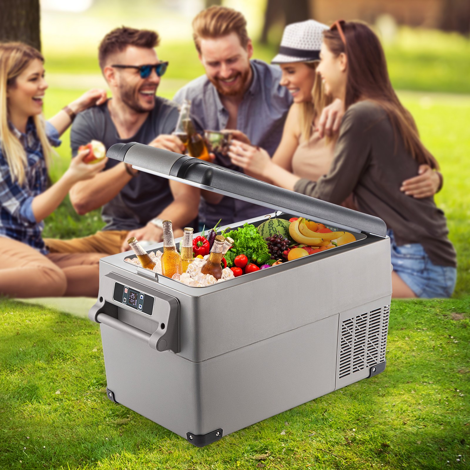 VEVOR Portable Refrigerator 37 Quart(35 Liter),12 Volt Refrigerator App ...