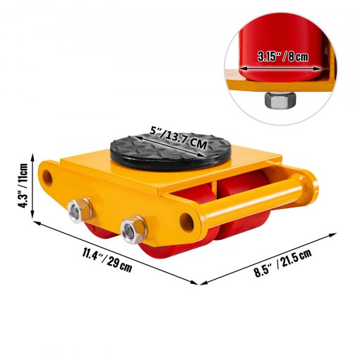 VEVOR 4pcs Machinery Mover, 6T Machinery Skate Dolly, 13200lbs ...