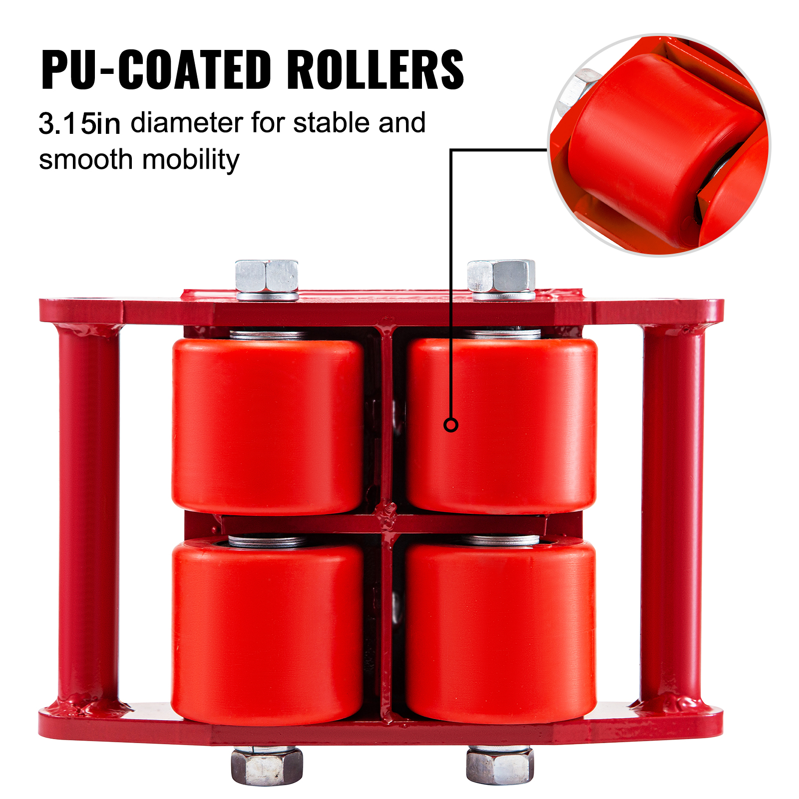Vevor 4pcs Machinery Mover 6t Machinery Skate Dolly 13200lbs