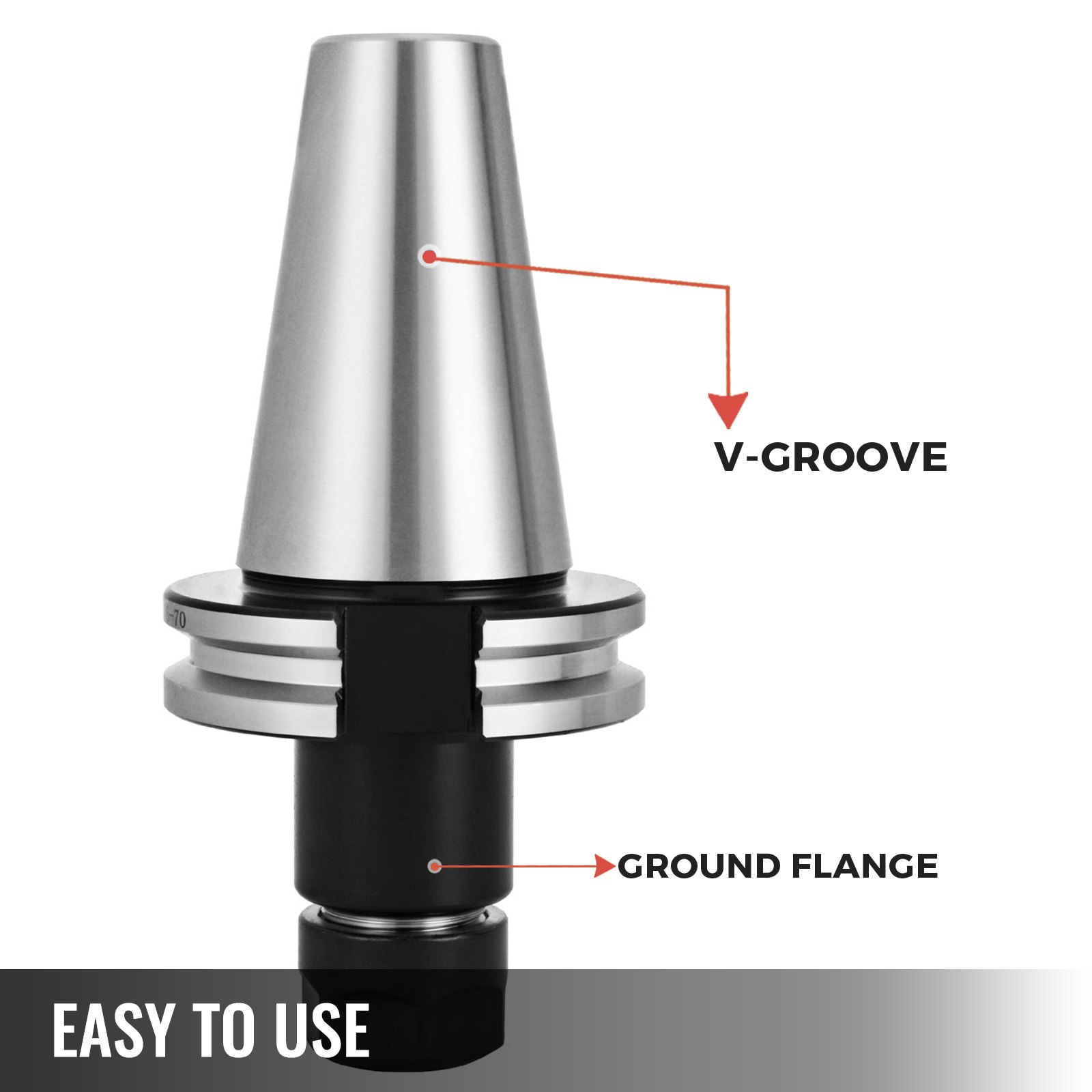 VEVOR Collet Chuck, CAT40 ER16, 5pcs Tool Holder Assembly with Pull