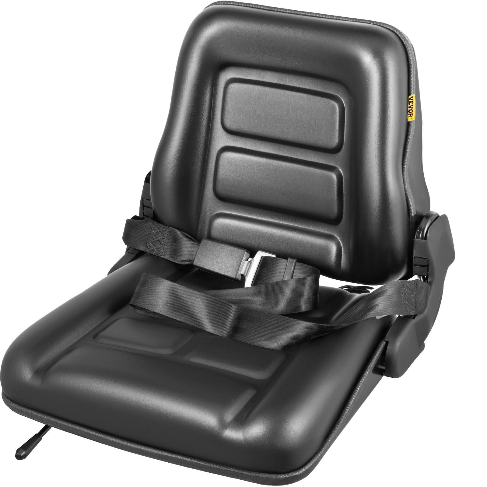 VEVOR Universal Forklift Seat Black PVC Tractor Seat, 6"/150MM