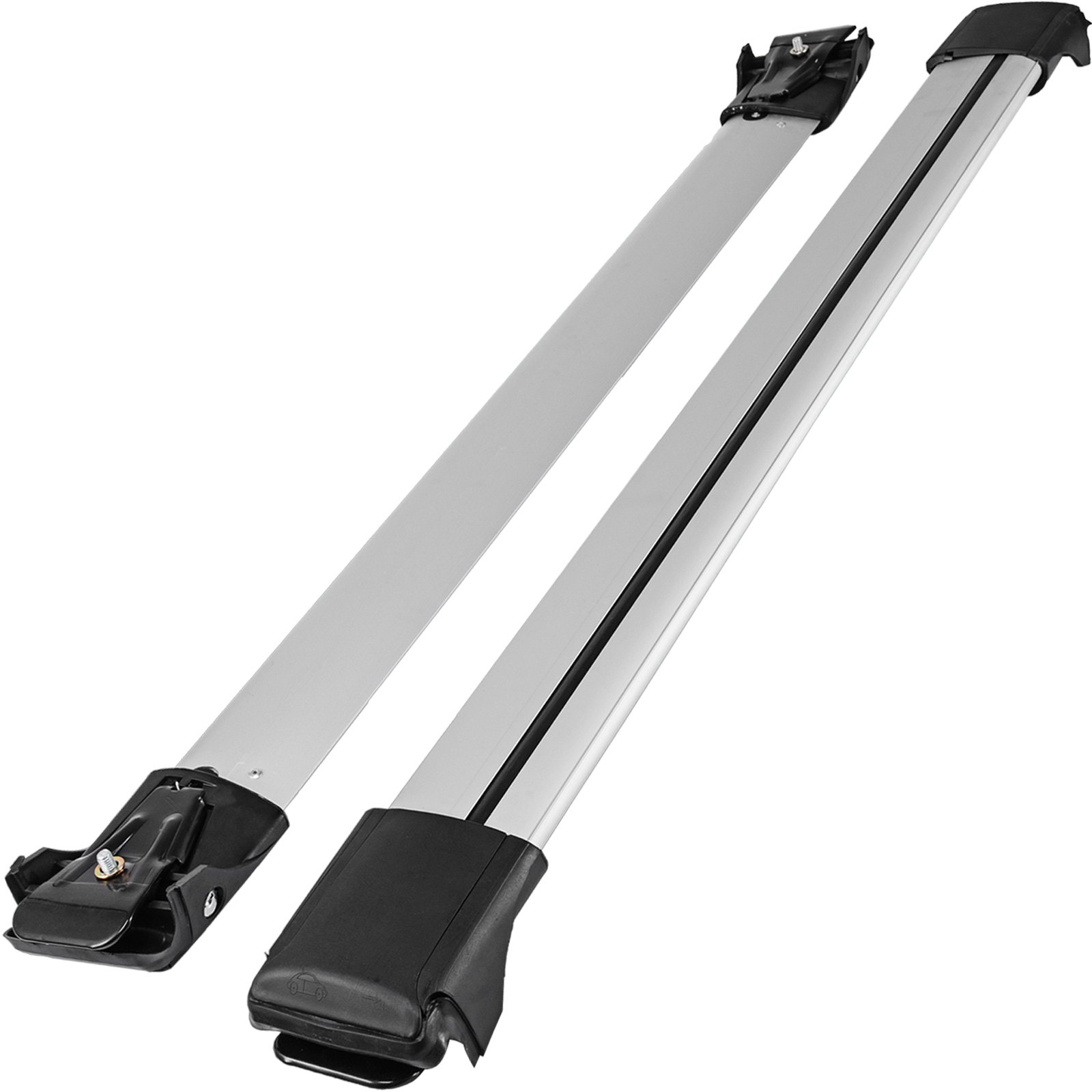 VEVOR Aluminum Roof Rack 165LBS Roof Top Cross Bar Set Locable Roof