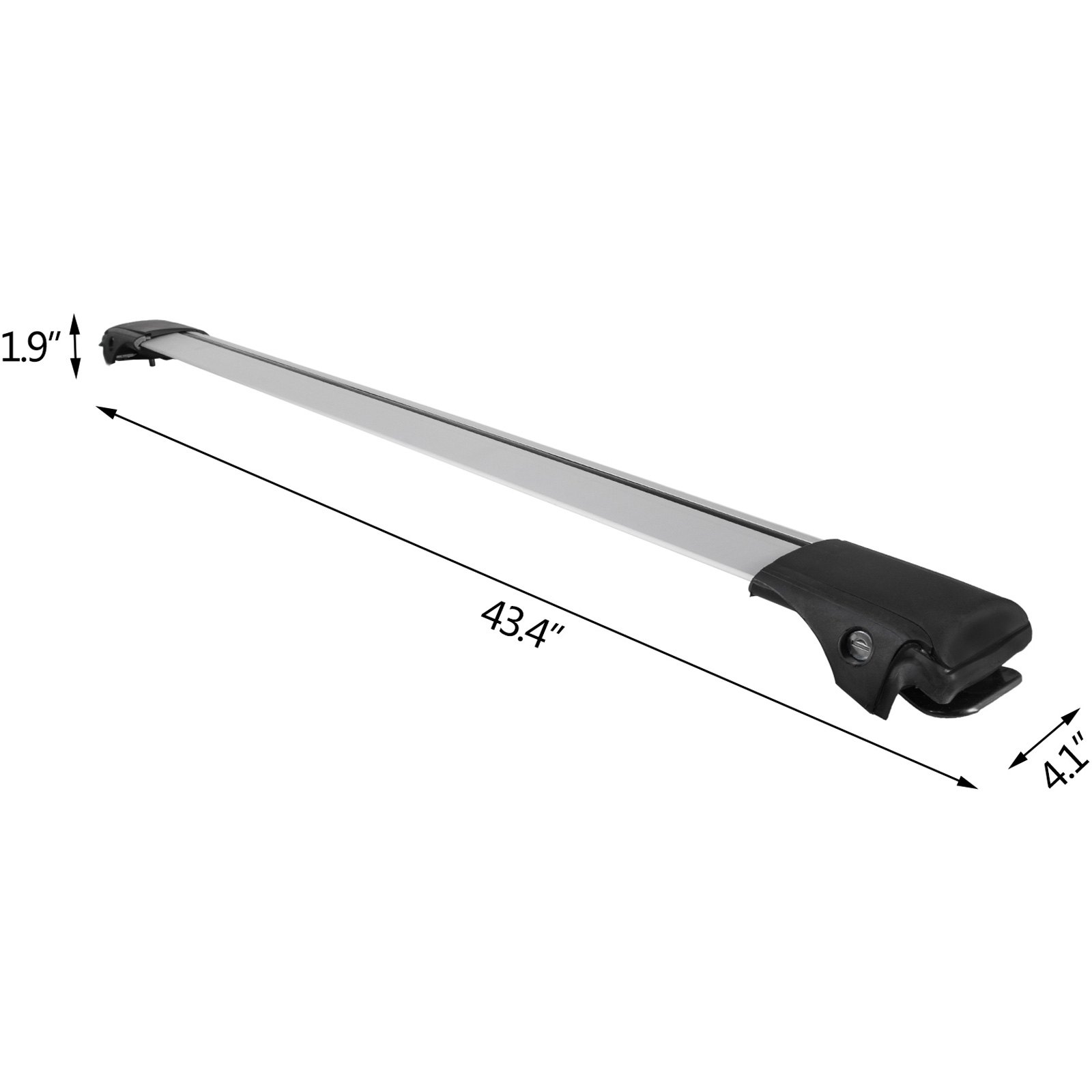 VEVOR Aluminum Roof Rack 165LBS Roof Top Cross Bar Set Locable Roof