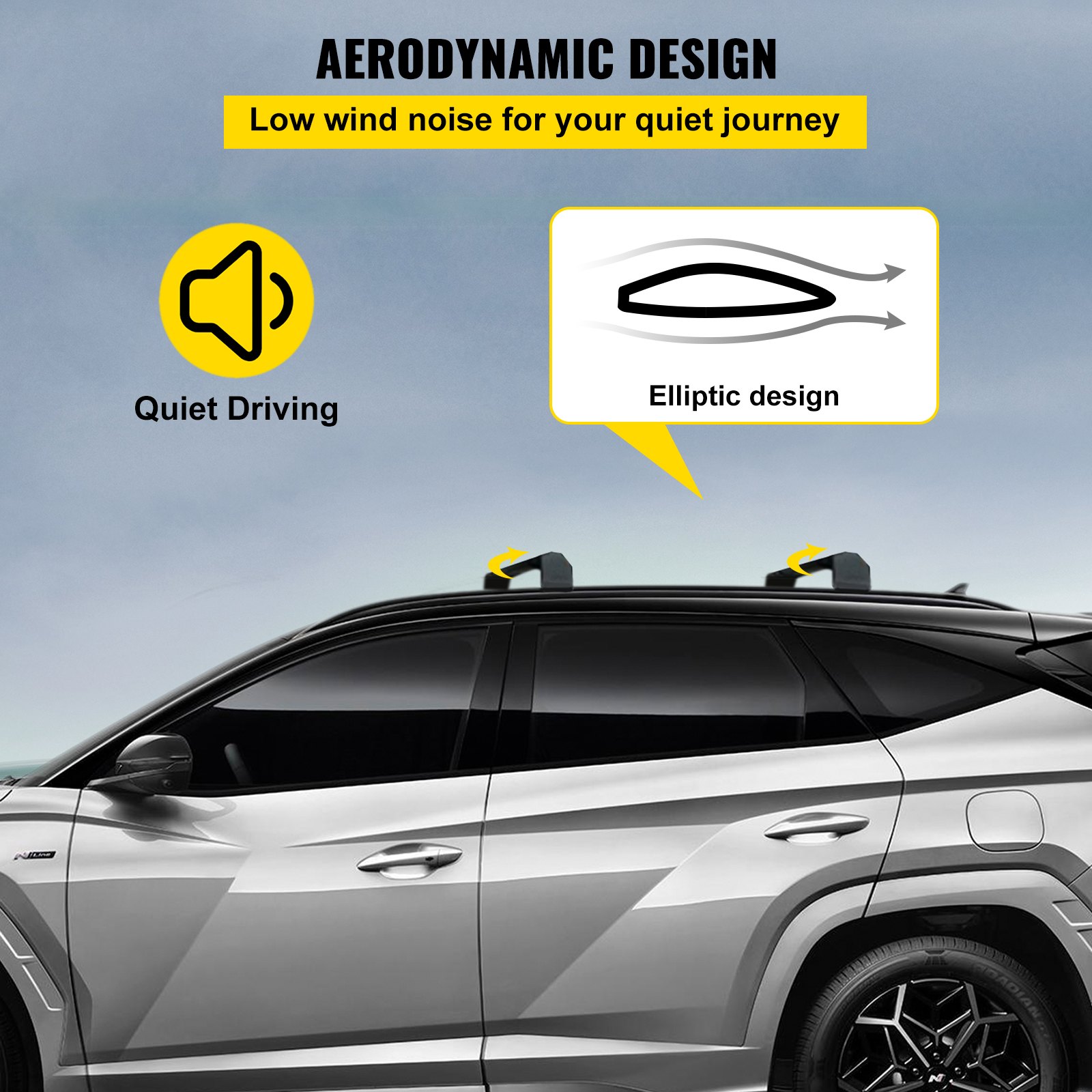 Roof Rack Crossbars Universal Roof Rack for Hyundai Tucson 20162022