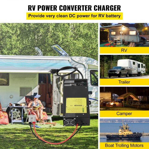 VEVOR RV Power Converter Battery Charger 110V AC to 12V DC 100 AMP RV