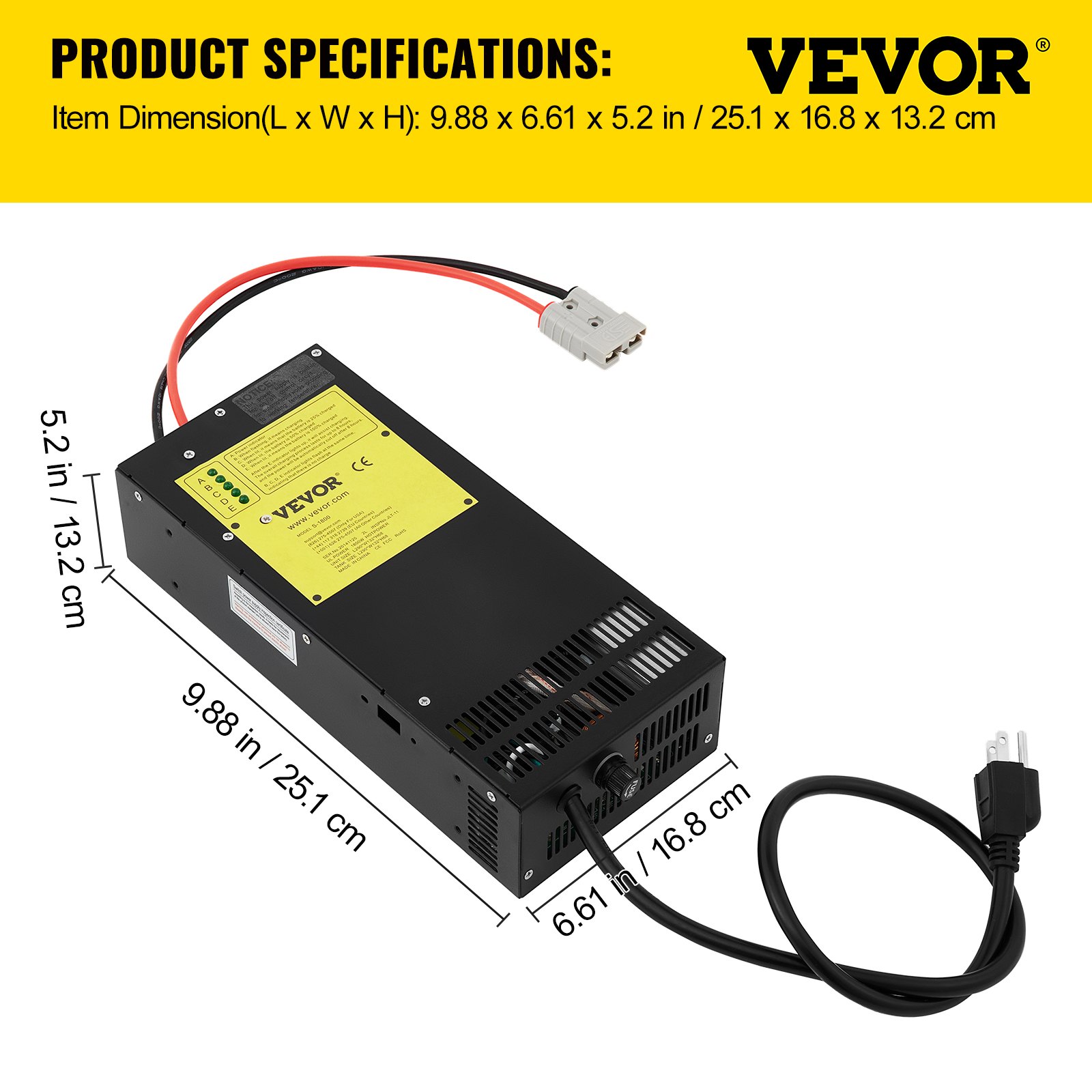 100 Amp RV Power Converter & Battery Charger - 120V AC To 12V DC, Lead & Lithium Compatible, 4-Stage Smart Charging
