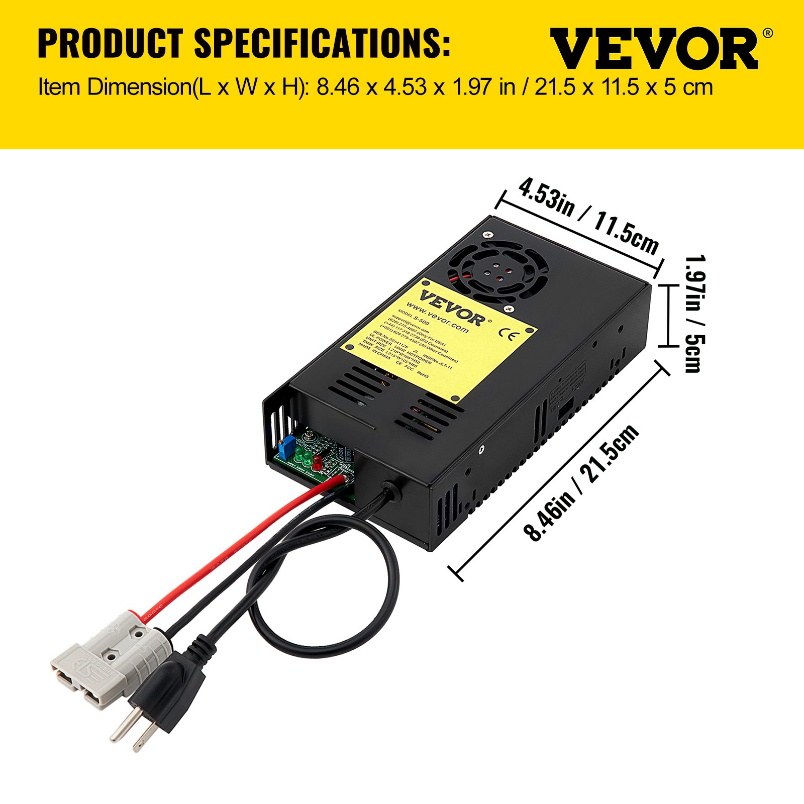 VEVOR 30 Amp RV Power Converter Charger, 110 Volt AC to 12 Volt DC