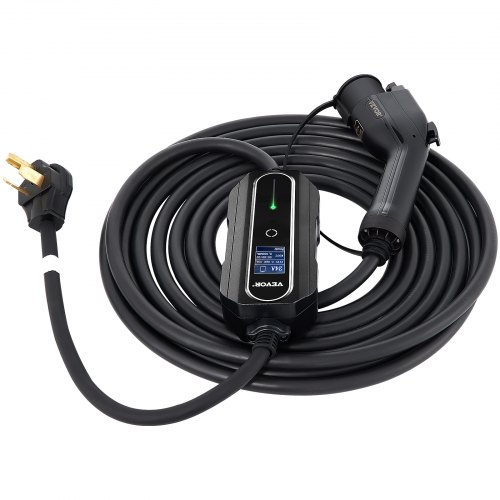 VEVOR Level 2 EV Charger, 24 Amp 110-240V, Portable Electric Vehicle ...