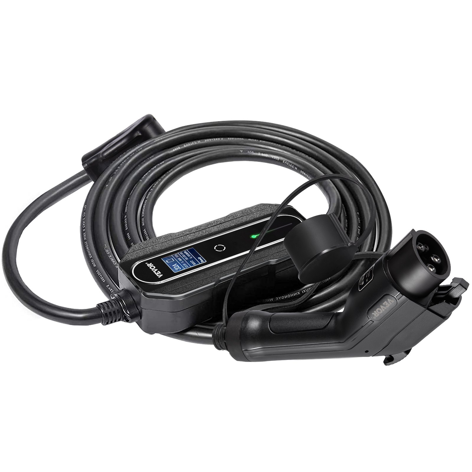 VEVOR Level 2 EV Charger, 32 Amp 110-240V, Portable Electric Vehicle ...