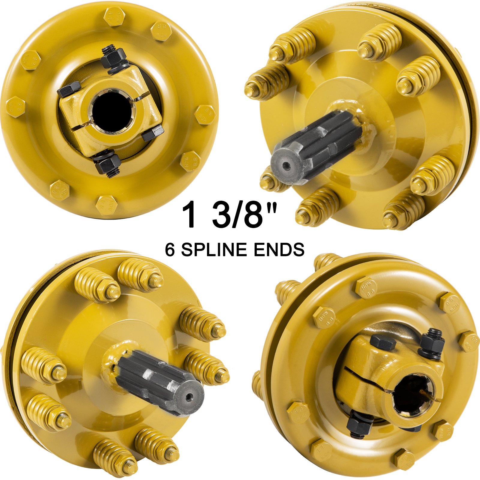 VEVOR Slip Clutch, 1 3/8" PTO Slip Clutch, 6 Spline Ends PTO Friction