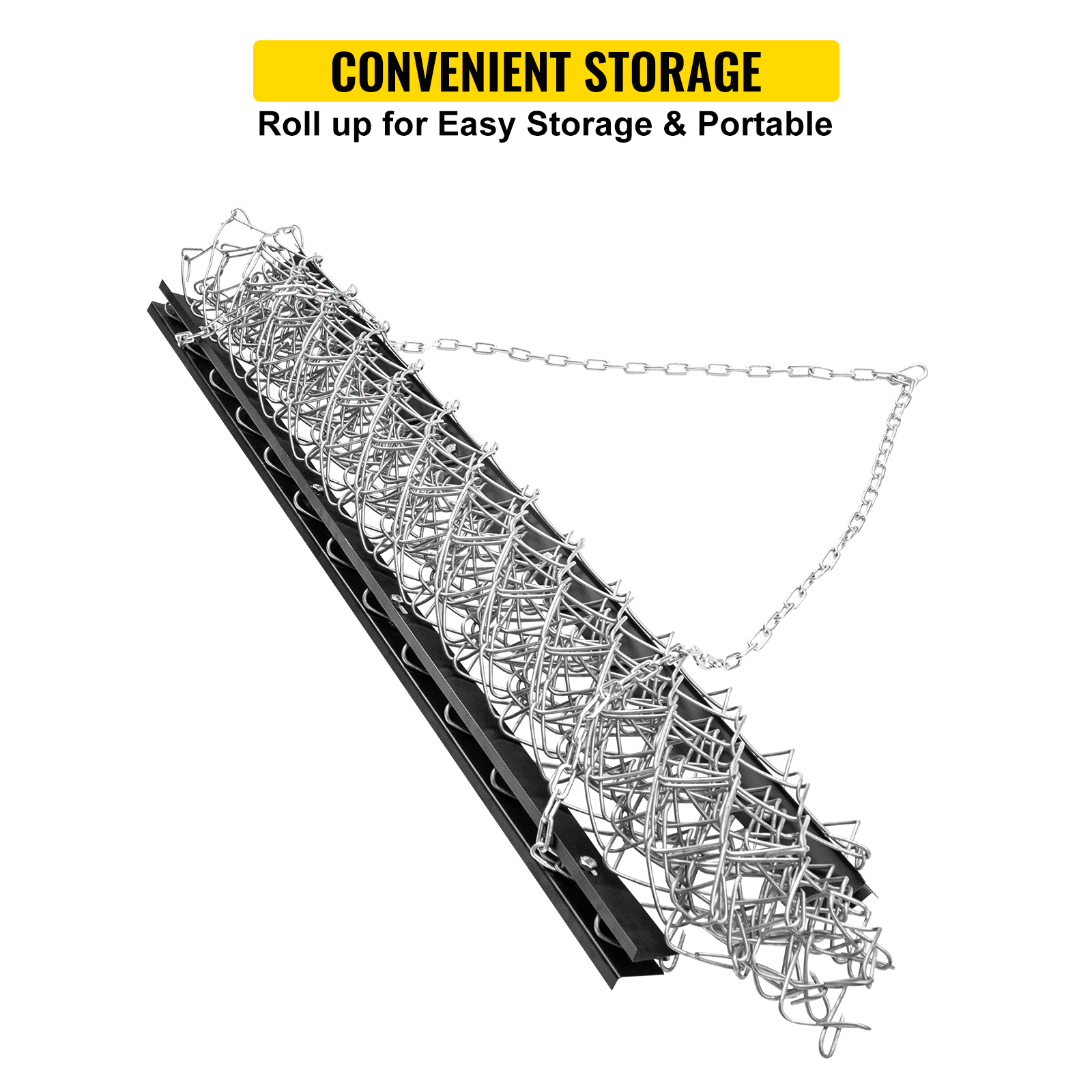 Vevor Drag Harrow Atv Lawn Rake 4 X 5 Ft Chain Field Drag For Landscape