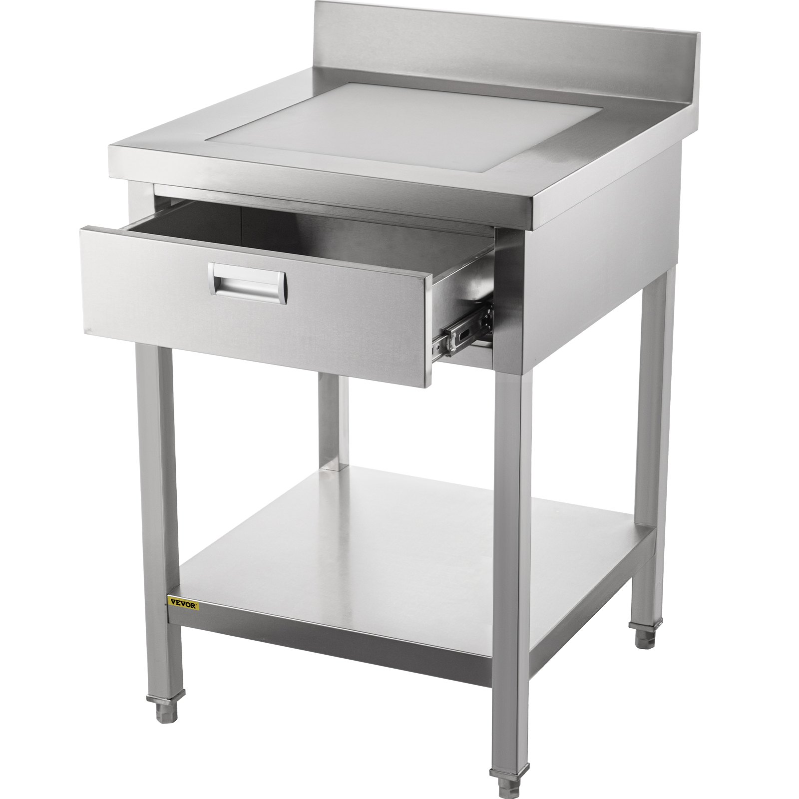 VEVOR Stainless Steel Prep Table 24 x 24 in Stainless Steel Table with ...