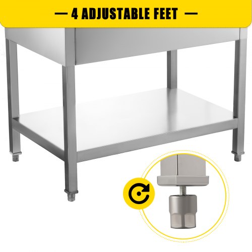 Vevor Commercial 24"x36" Stainless Steel Work Prep Table Workstation W