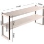 VEVOR Double Overshelf, Double Tier Stainless Steel Overshelf, 36 in ...