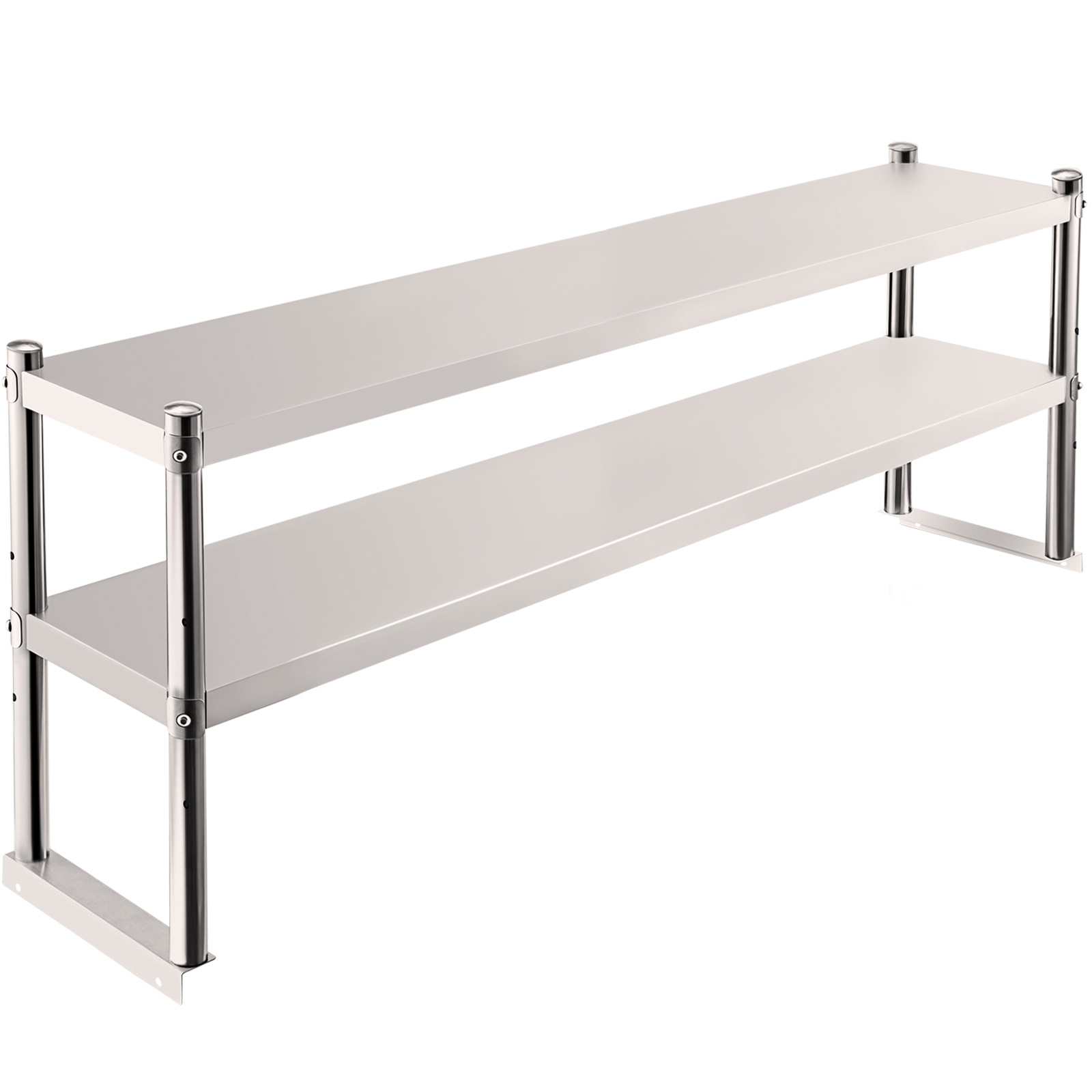 VEVOR Double Overshelf, Double Tier Stainless Steel Overshelf, 36 in