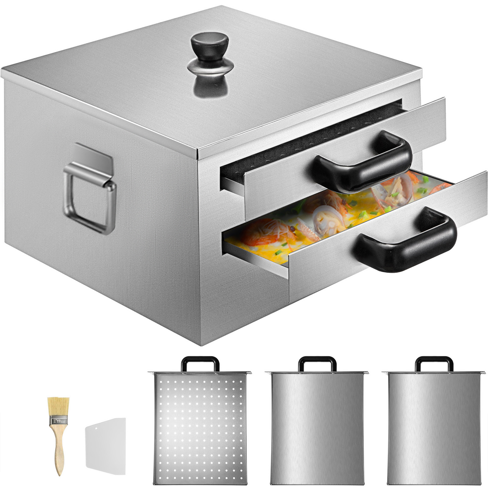 VEVOR VEVOR Rice Noodles Steamer Rice Noodle Roll Maker 2Layer Rice