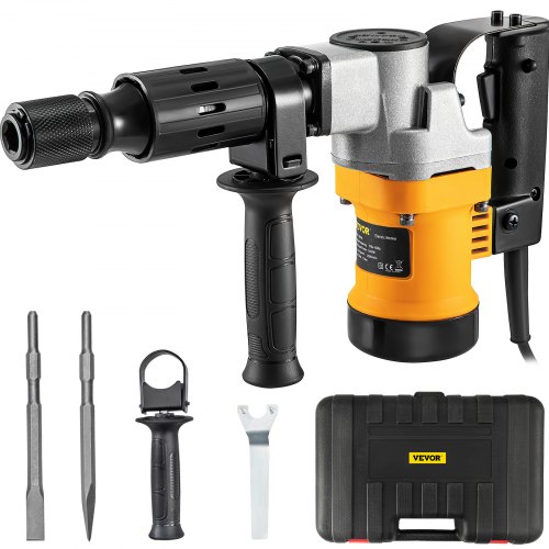 VEVOR Demolition Hammer, 0.67" 9.5 Amp Corded Concrete Breaker Accepts