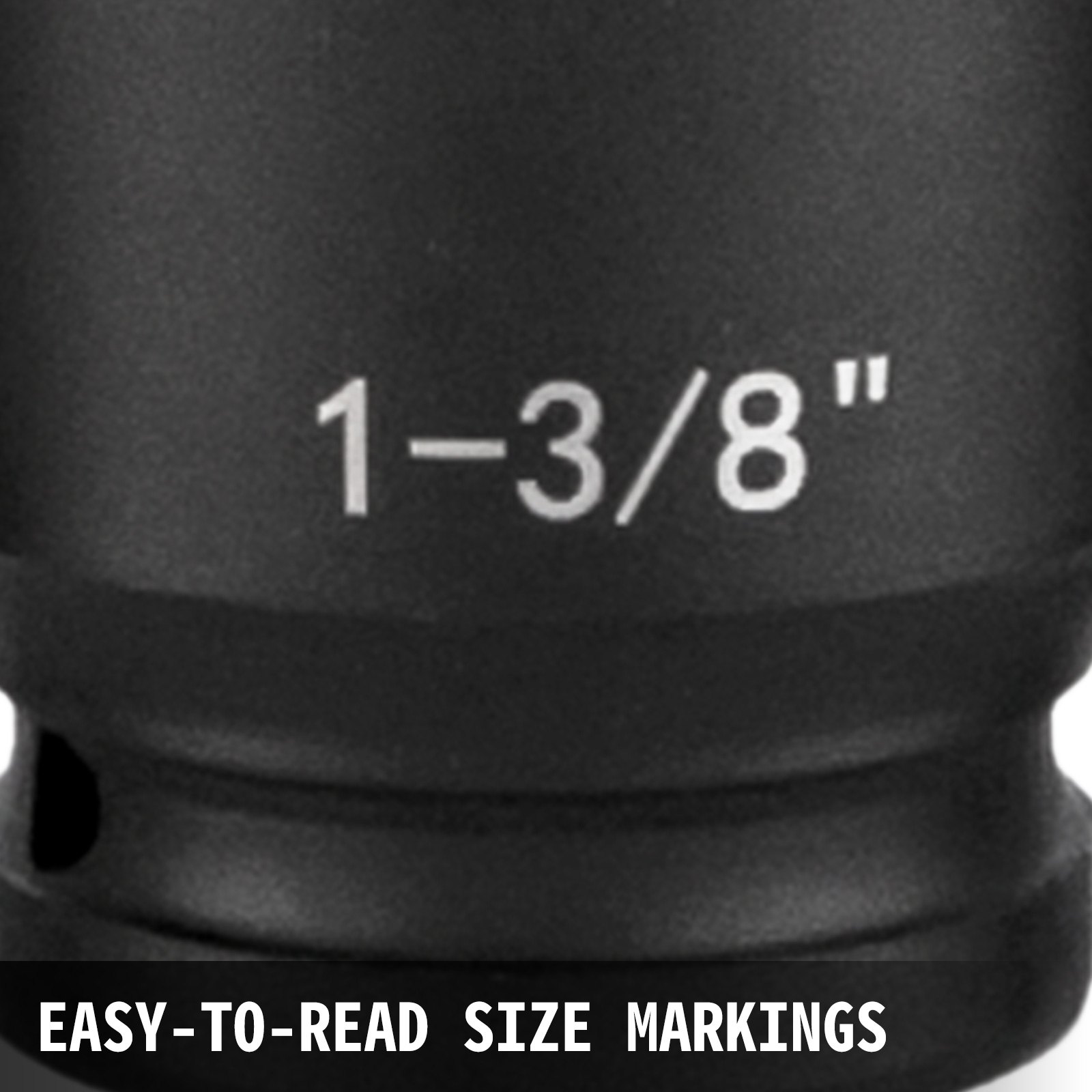 Vevor Impact Socket Set 1 Inch Drive Deep Impact Socket Set - 9-Piece Cr-Mo 6-Point Sockets (1-2 Inch) 1/2 Deep Impact Socket Set