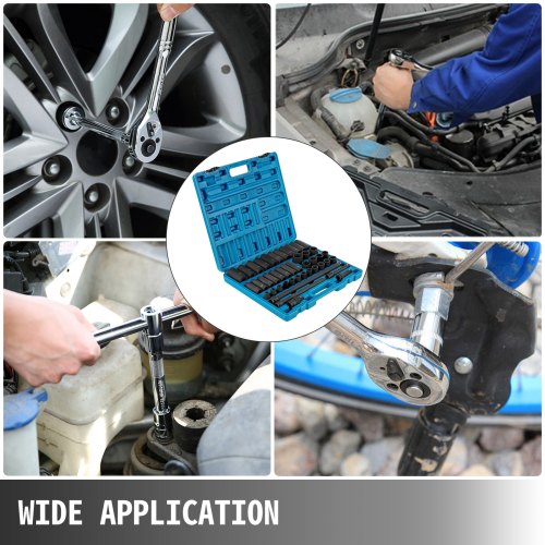 Impact Socket Set 1/2 Inch 43 Pcs Standard/Deep 9 to 30 MM 6