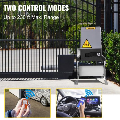 VEVOR Sliding Gate Opener Automatic Sliding Gate 3300LBS 4 Remote & APP Control VEVOR US