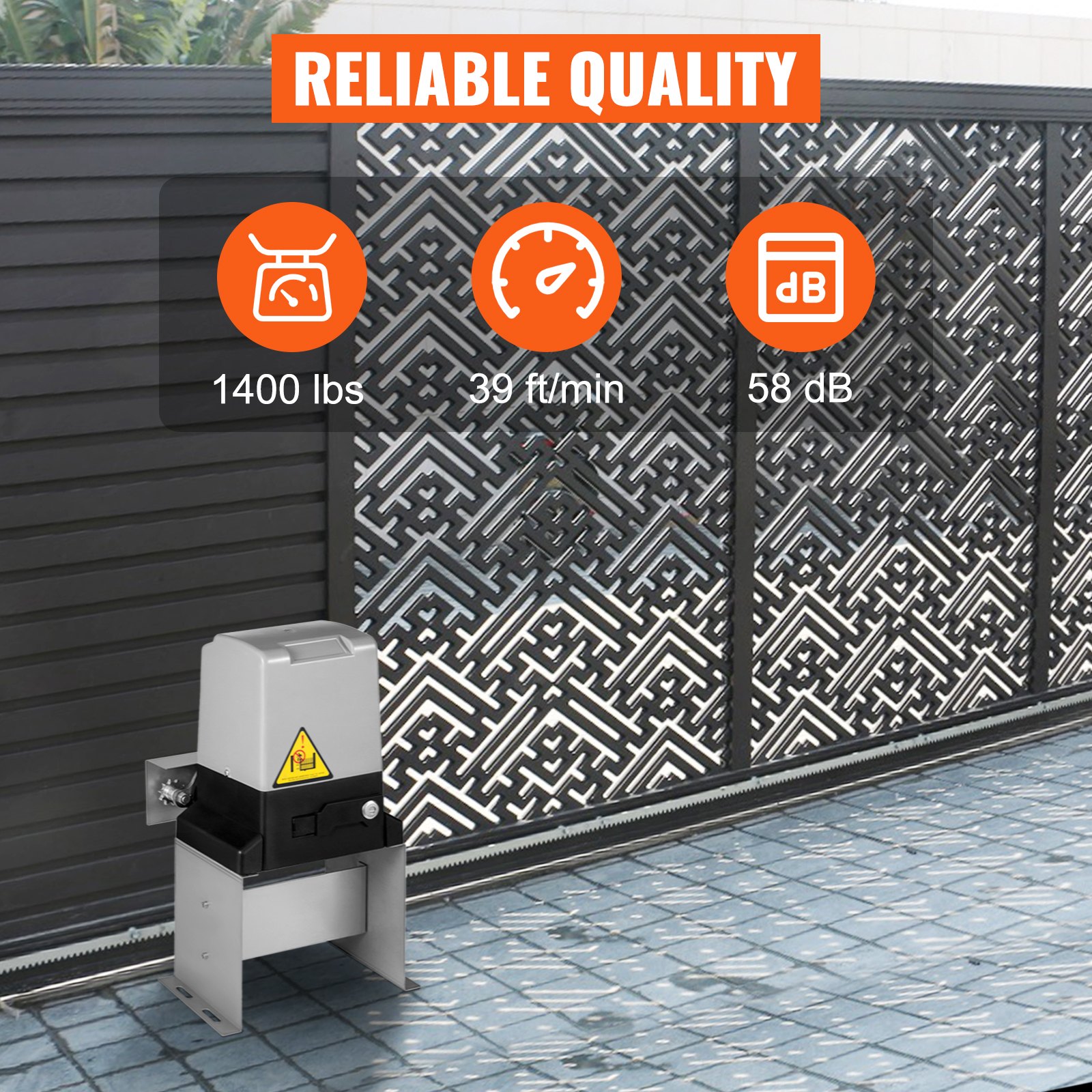 VEVOR Automatic Gate Opener 1400lb with Infrared Security Photocell