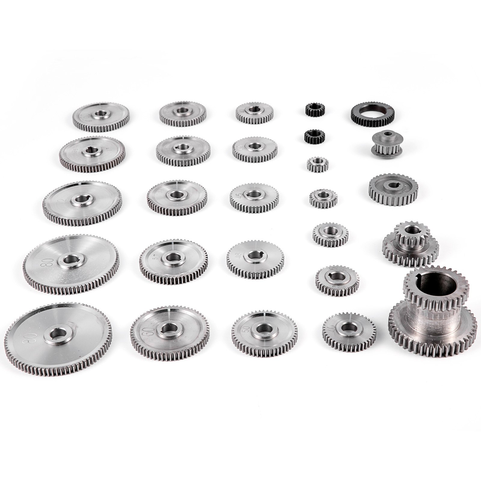 VEVOR 27PCS Metal Lathe Gears, Precise Mini Lathe Replacement Gears ...