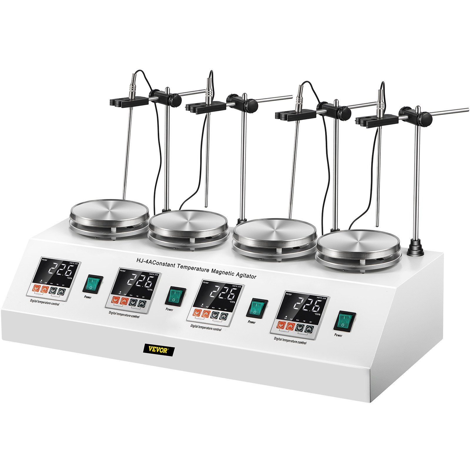 4 Units Heads Digital Thermostatic Stirrer Hot Plate Mixer W