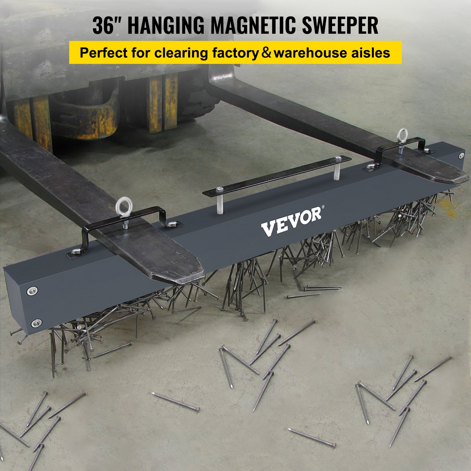 VEVOR Hanging Sweeper 36inch HeavyDuty Sweeper, Nail