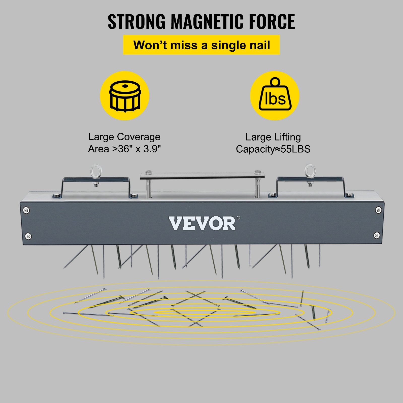 VEVOR Hanging Sweeper 36inch HeavyDuty Sweeper, Nail