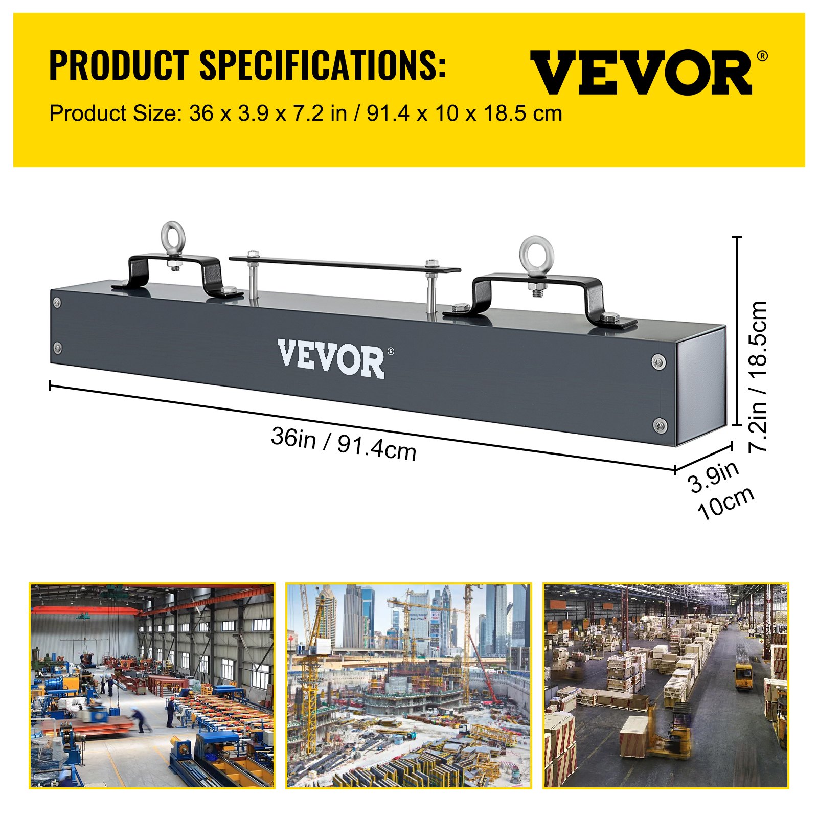 VEVOR Hanging Sweeper 36inch HeavyDuty Sweeper, Nail