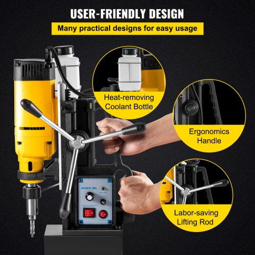 VEVOR Mag Drill, 0300 RPM Stepless Speed Drill Press, 2" Depth 2" Dia