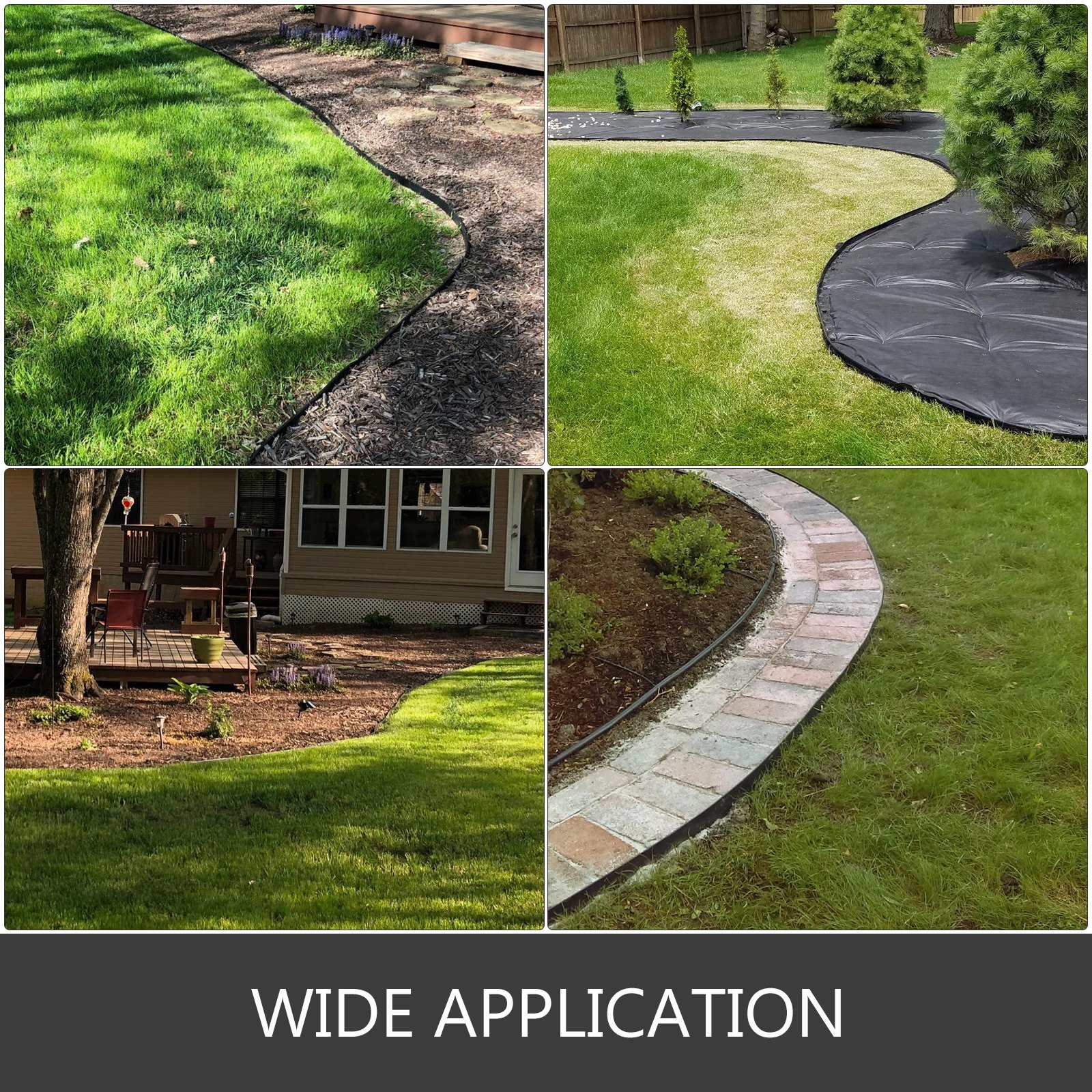 VEVOR Steel Landscape Edging 40 x 6 Inch，Steel Edging 4pcs，Steel Garden