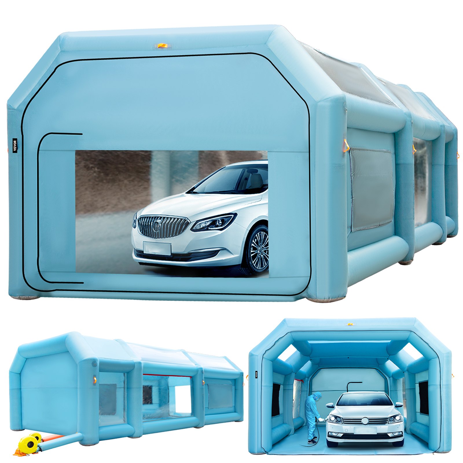 VEVOR VEVOR 8.5x4.6x3M Inflatable Spray Booth Car Paint Booth w/Upgrade Filter System VEVOR AU