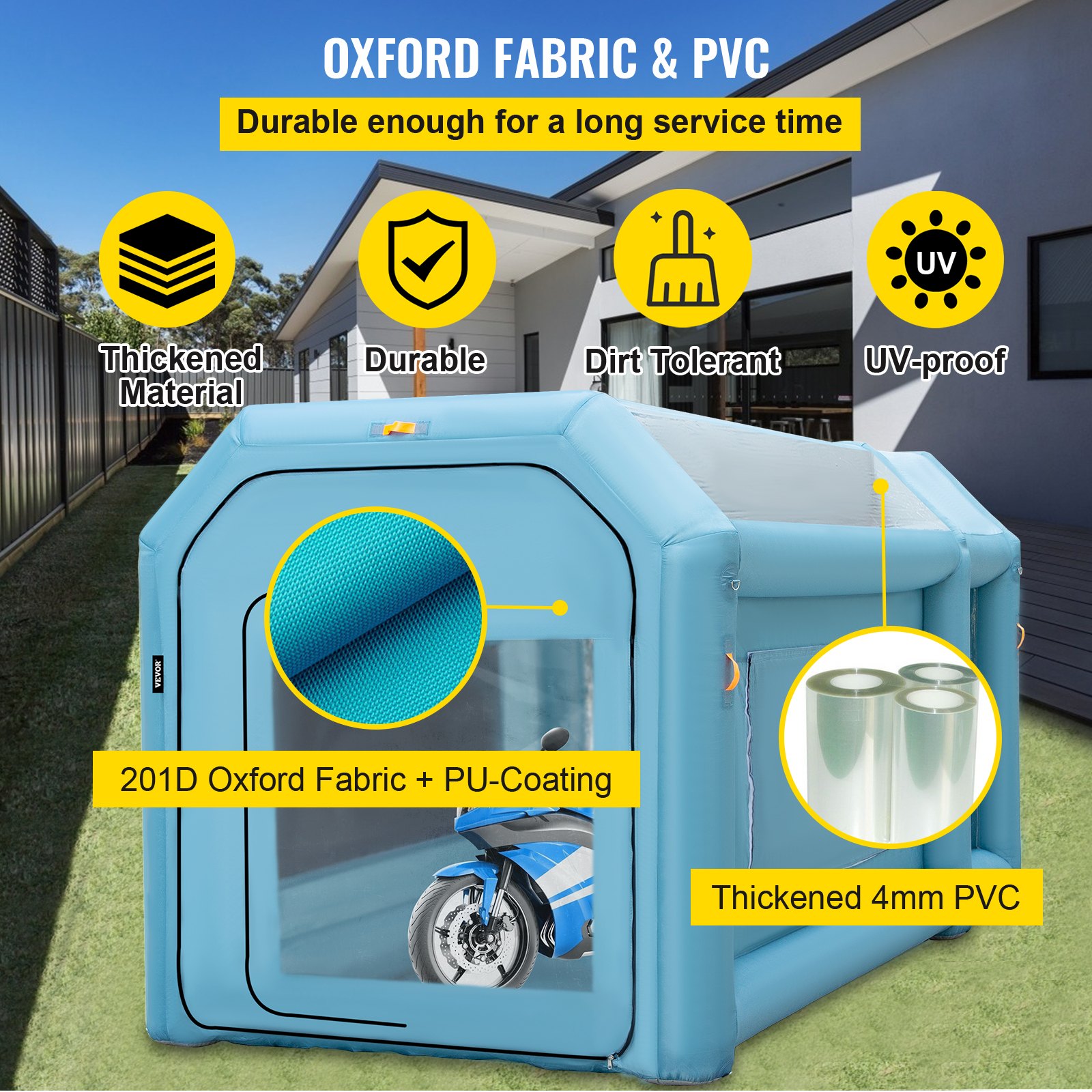 VEVOR Portable Inflatable Paint Booth, 13 x 8 x 8ft Inflatable Spray
