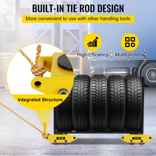 Rouleau De Manutention 6 Tonnes - 13200 Lbs - Roulettes En PU Pivotantes 360° - Pour Machines, Meubles