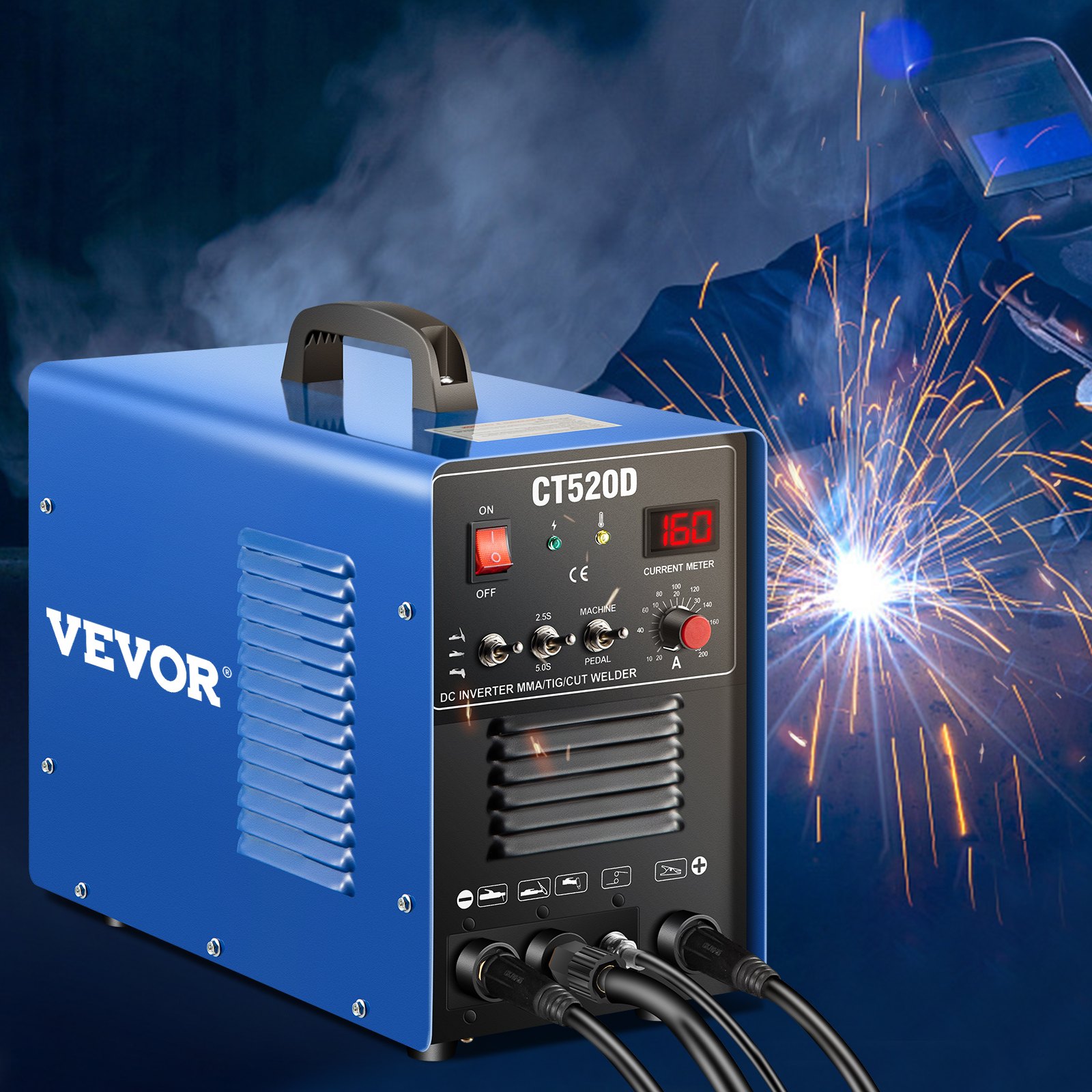 CT520D Plasma Cutter/TIG/Stick 3in1 Combo Welder 50A/200A 110/220V VEVOR US