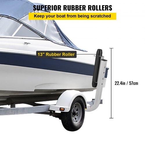 VEVOR Boat Trailer Guide ons, 2PCS Heavyduty Roller Guideon System