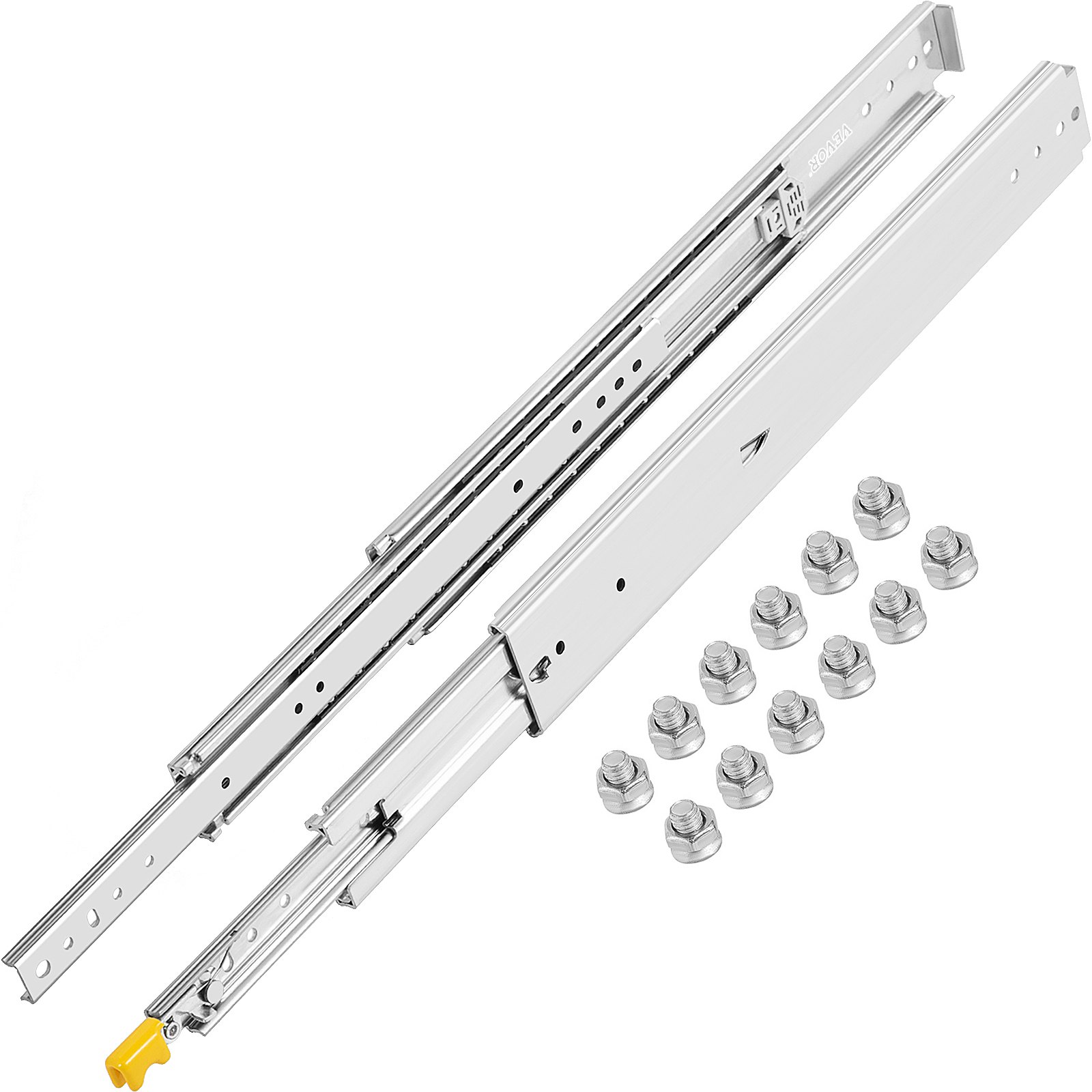 VEVOR Heavy Duty Drawer Slides 22" Length, Locking Drawer Slides 500lbs Load Capacity Full