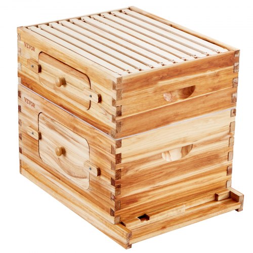 Begynderkit til bistade, 20 rammer, 56,2x46,2x51,5 cm, bivoksbelagt træ